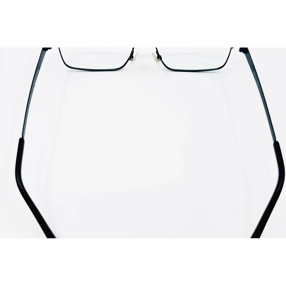 Modern Eyeglass Frames Mens Matte Gunmetal Rectangle 1701 015 53-15-145